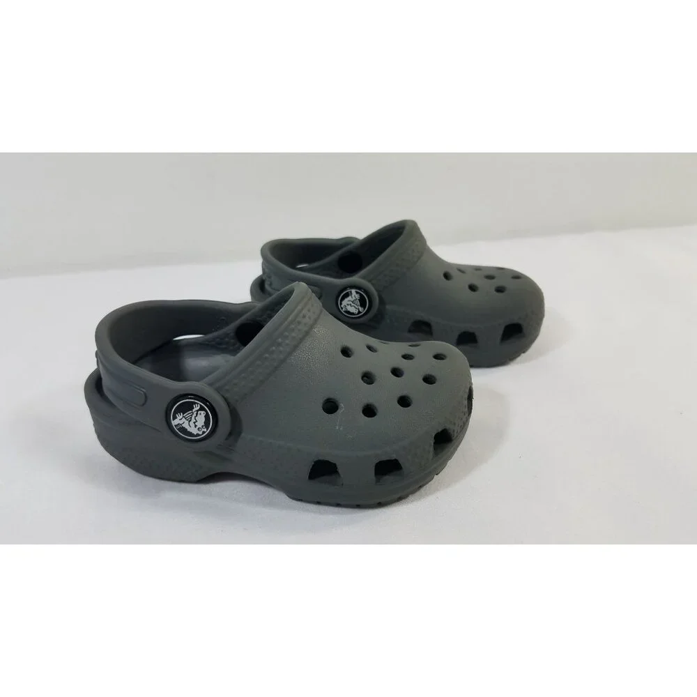 Crocs Toddlers Classic Clogs Gray Size 5 Kids GUC